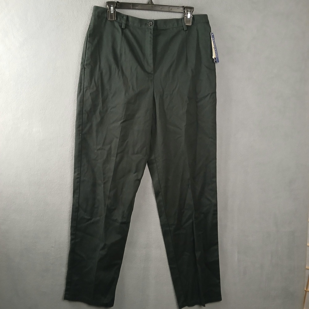 Pendleton Pants Womens 10 Black Cotton Logo Straight‎ Leg Everyday Wear New